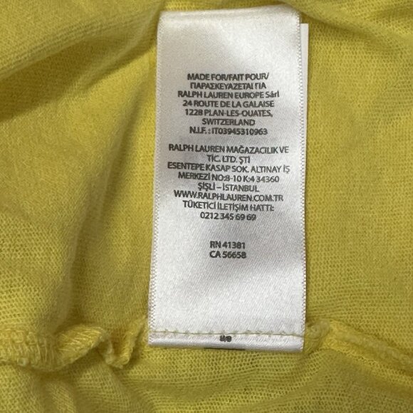 Polo Ralph Lauren Men's Big & Tall 2XB Coastal Yellow Classic Fit Logo T-Shirt - Picture 7 of 7